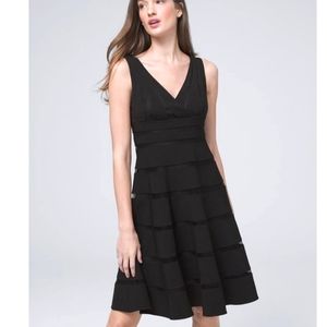 WHBM black sheer & mesh cocktail dress